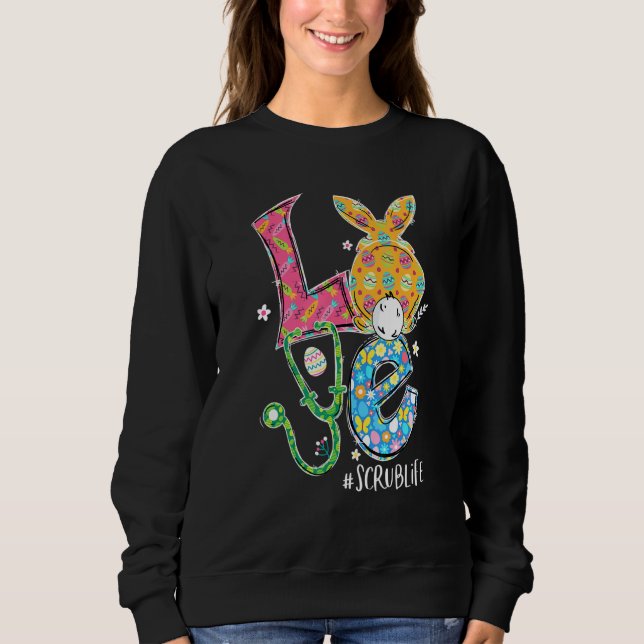 Sweatshirt Funny Stethoscope Amour Scrub Vie Infirmière Bunny (Devant)
