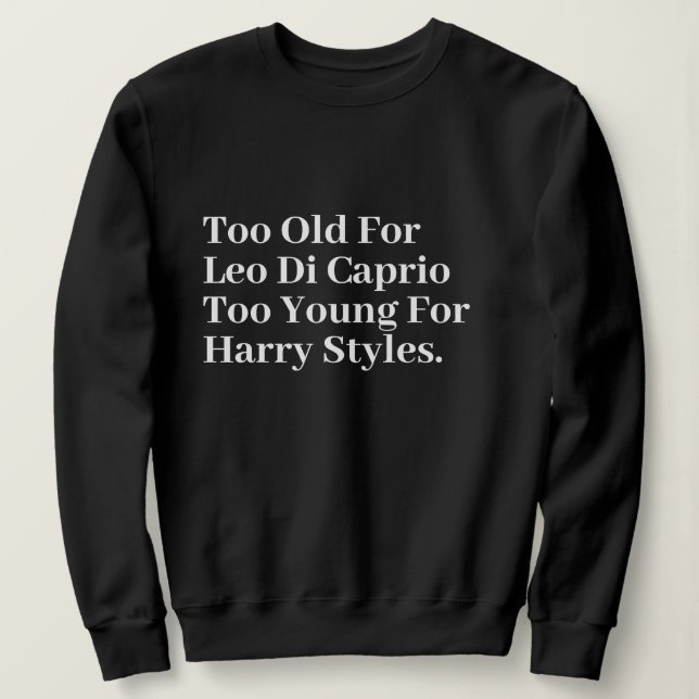 Sweatshirt Funny Stylish Cute Custom Minimal Monogramme Noir (Design devant)