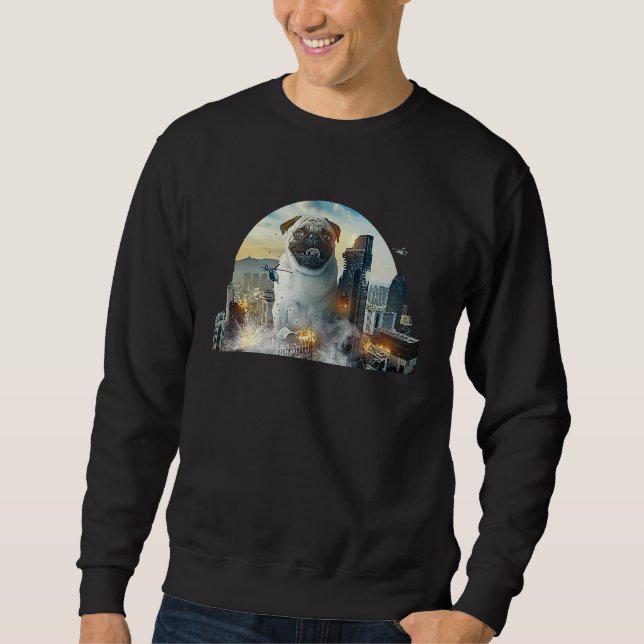 Sweatshirt Funny & Sweet Pug is wild at Christmas  1 (Devant)