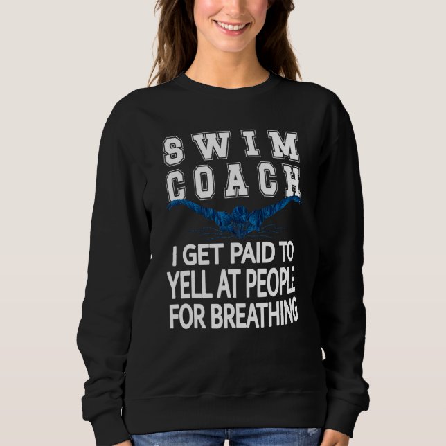 Sweatshirt Funny Swim Entraîneur de natation (Devant)