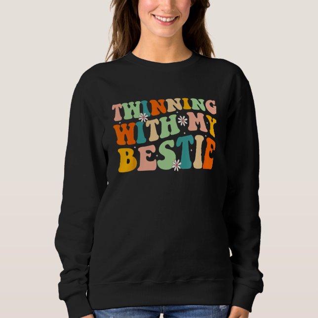Sweatshirt Funny Twin Matching Twins Day Friend Twinning With (Devant)