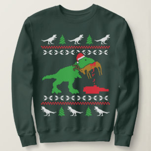 Sweatshirt Funny Ugly Christmas Sweater Trex Reindeer Ugly Xm