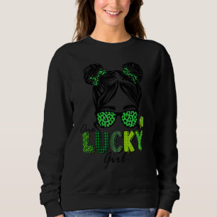 Sweatshirt Funny Une fille chanceuse Irlandaise Saint Patrick