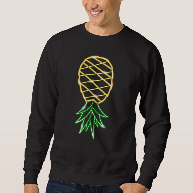 Sweatshirt Funny Upside Down Pineapple - Swinger Party 80s Re (Devant)