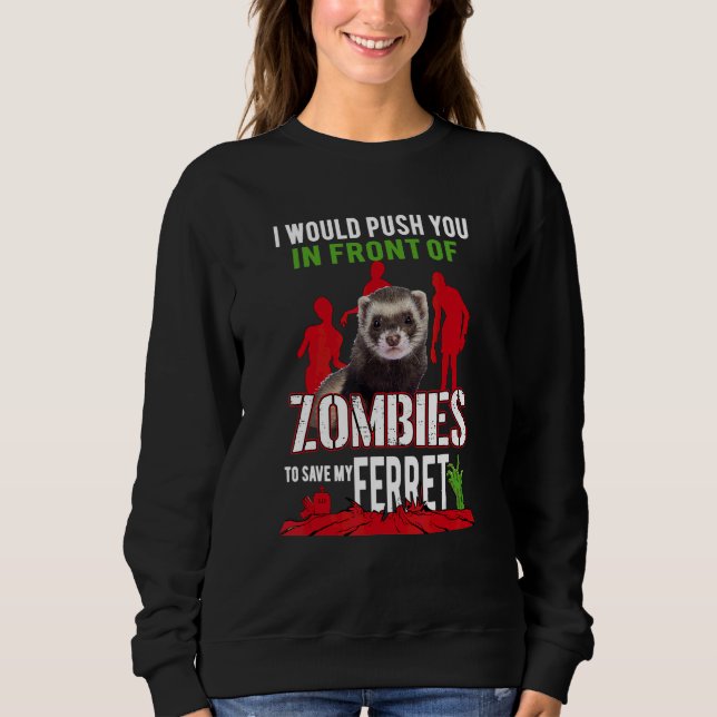 Sweatshirt Furet Maman Papa Mustela Nigripes (Devant)