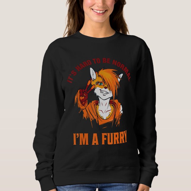 Sweatshirt Furry Thing Furries Person Fox Proud Furry Tail Ea (Devant)