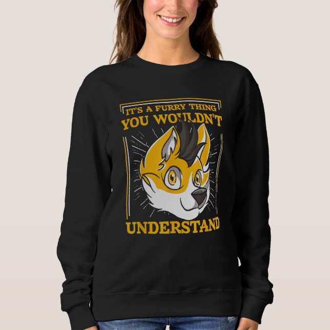 Sweatshirt Fursona Renard Furries Cosplay Furry Fandom (Devant)