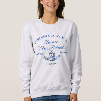 Sweatshirt Futur Madame La Mariée À Venir Boîte À Bague Graph
