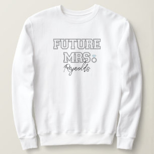 Sweatshirt Futur Mme Bride, Fiance, Bachelorette Cadeau perso