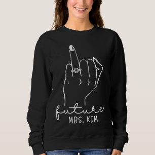 Sweatshirt Futur Mme Kim Nouvelle nuptiale pour être fiance B