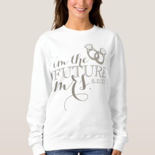 Sweatshirt Futur MRS. Bague Fiançailles de la mariée à être d