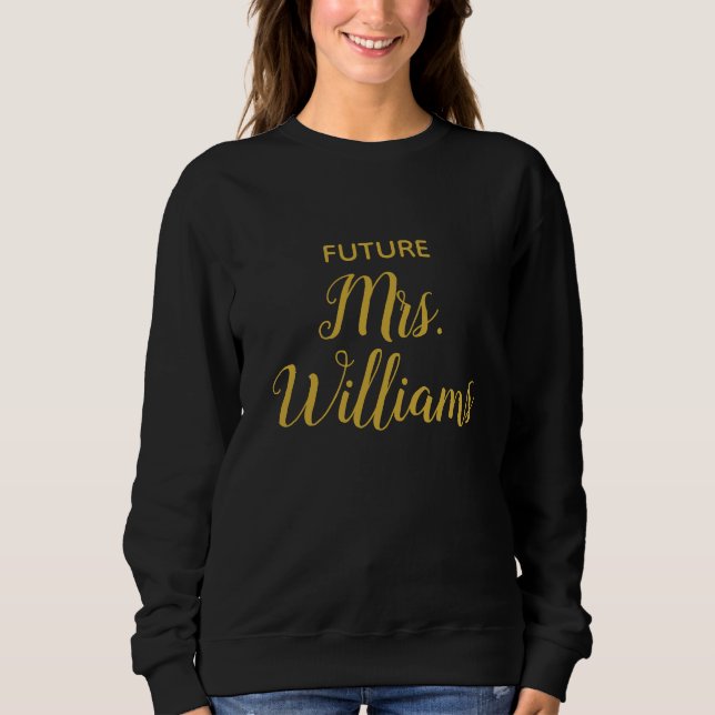 Sweatshirt Futur personnalisé Mme Bride Cadeau Fiancée person (Devant)