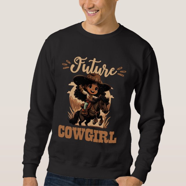 Sweatshirt Future Cowgirl Toddler African American Rodeo Girl (Devant)