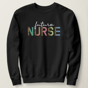 Sweatshirt Future infirmière Cheetah Leopard Infirmière en