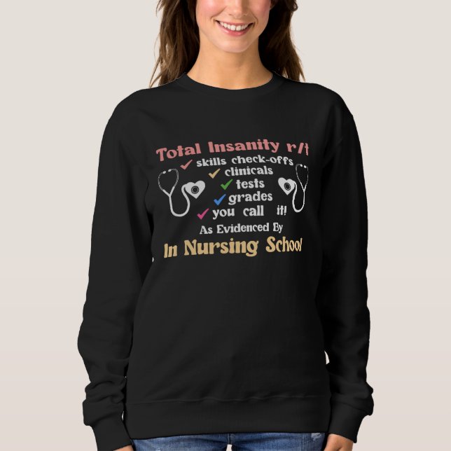 Sweatshirt Future Infirmière Pour Être Étudiante Infirmière E (Devant)