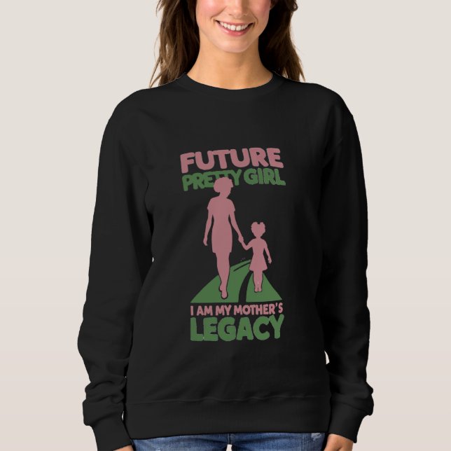 Sweatshirt Future Jolie Fille Première Sororité Noire 08 (Devant)