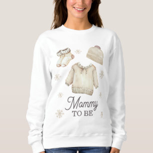 Sweatshirt Future Maman Futur Maman Baby Shower d'Hiver