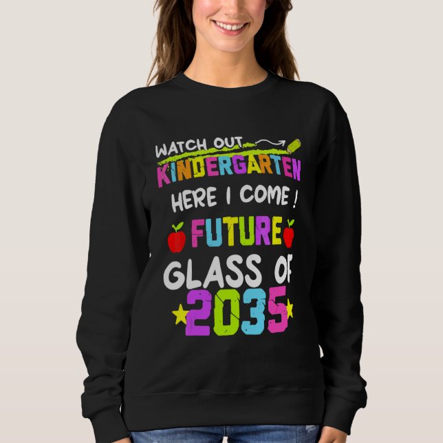 Sweatshirt Future Promotion De 2035 Attention Maternelle J'ar (Devant)