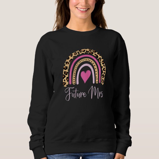 Sweatshirt Futures Femmes Mme Leopard Rainbow Bientôt Mariée (Devant)