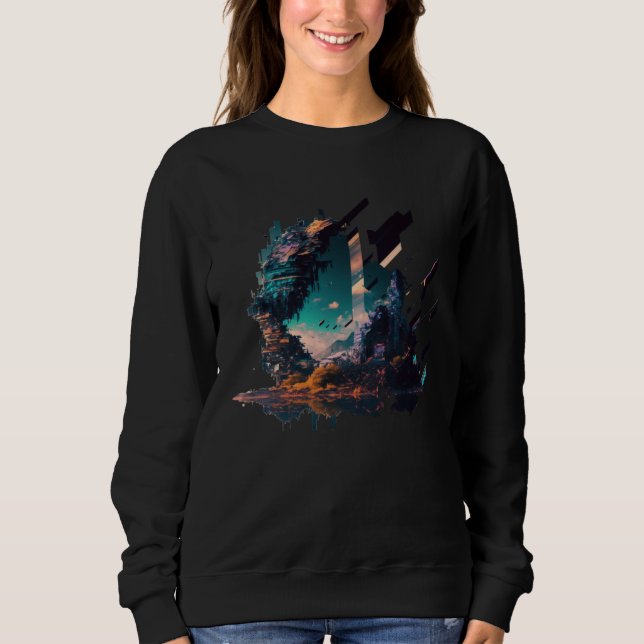Sweatshirt Futuristic City of Japan (Devant)