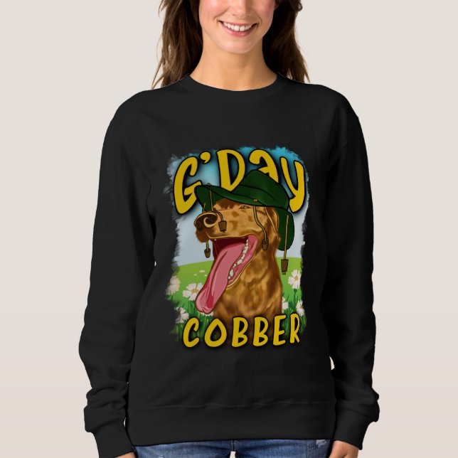 Sweatshirt G day Cobber  Hello Mate  Australian Dog Aussie Di (Devant)
