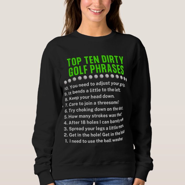 Sweatshirt Gag Golf Idées Golf Pour Papa Funny Golf Pour Homm (Devant)