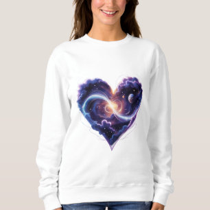 Sweatshirt Galaxie à l'intérieur d'un coeur; 🌌 💜 Amour Cosm