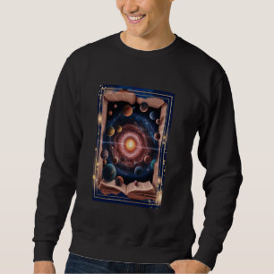 Sweatshirt Galaxie cosmique surréaliste Livre Imaginaire Alie