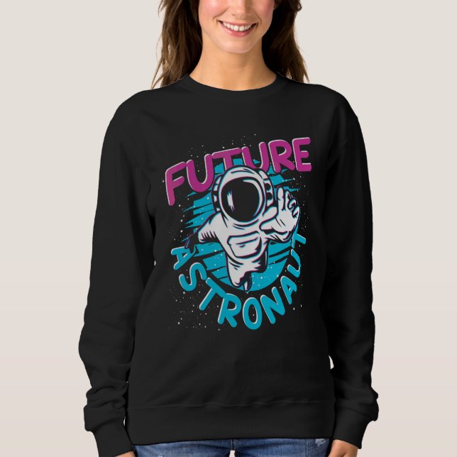 Sweatshirt Galaxie des sciences spatiales Enfants Astronaute  (Devant)
