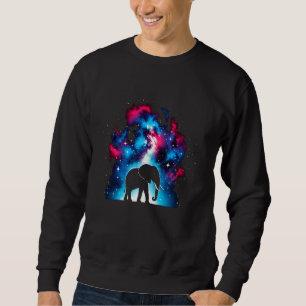 Sweatshirt Galaxie graphique cool de l'éléphant cosmique
