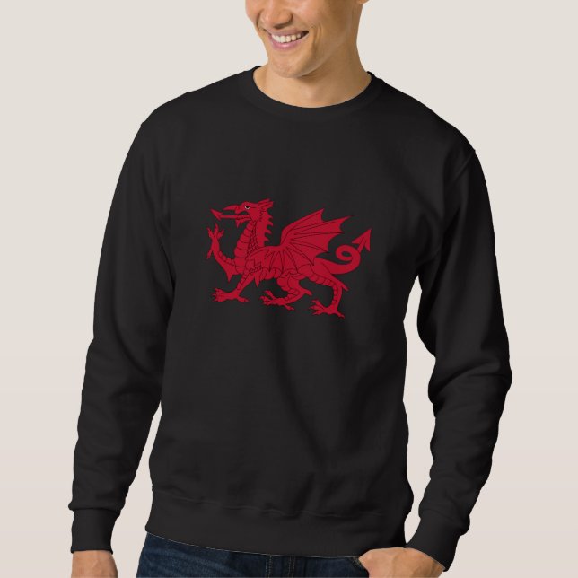Sweatshirt Gallois Red Dragon & Pays de Galles, mode drapeau  (Devant)