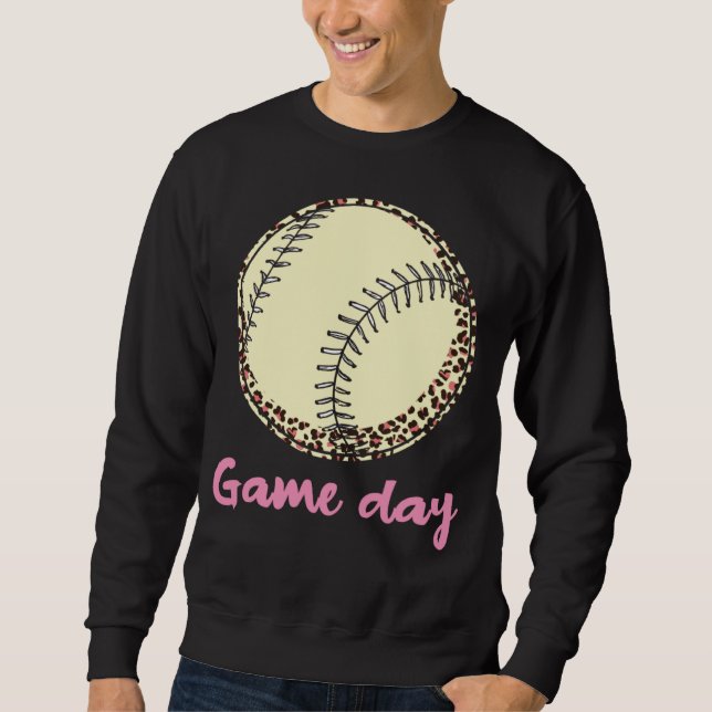 Sweatshirt Game Day Baseball Leopard (Devant)