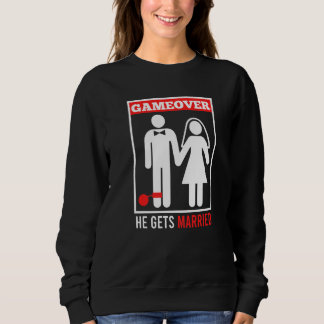 Sweatshirt Game over  mari marié enterrement de vie de garçon