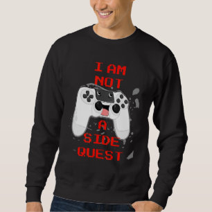 Sweatshirt Gamer Qui Aime Jeux Vidéo Mmorpg Rpg Quest Desi