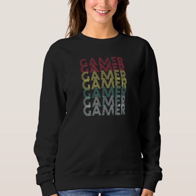 Sweatshirt Gamer Retro 70sgame (Devant)