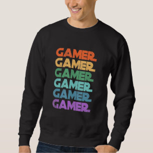 Sweatshirt Gamer Vintage Retro les années 70 80s Style jeu vi