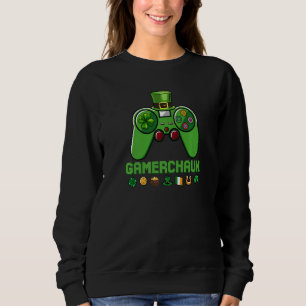 Sweatshirt Gamerchaun St Patrick Day Hommes garçons Vidéo Jeu