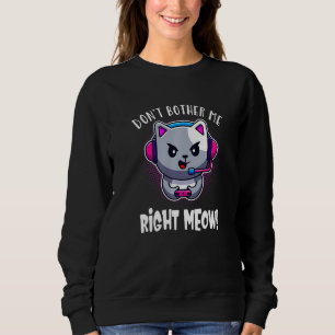 Sweatshirt Gaming Cat Cute Video Games Kitten Gamer