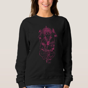 Sweatshirt Ganesh Symbole Dieu Eléphant Yoga Hommes Femmes Mé