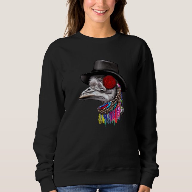 Sweatshirt Gangsta Rap Ostrich Hat Necklaces  Animal Festival (Devant)