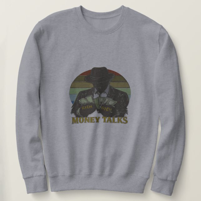 Sweatshirt Gangster comptant de l'argent (Design devant)