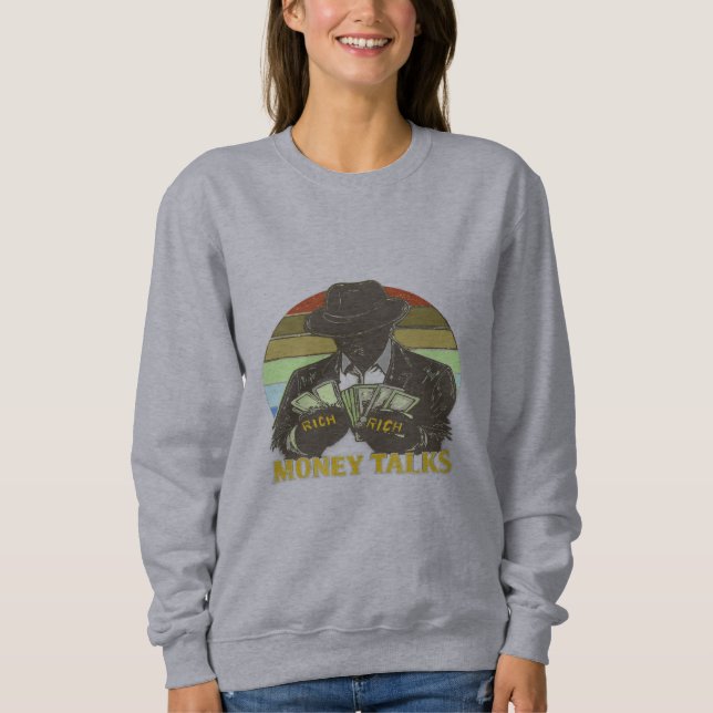 Sweatshirt Gangster comptant de l'argent (Devant)