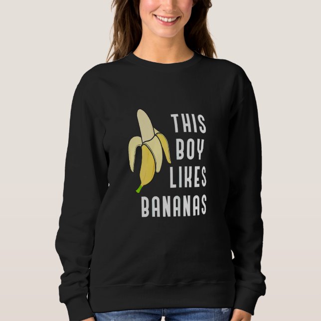 Sweatshirt Garçon Aime Bananas Fruits Exotiques (Devant)