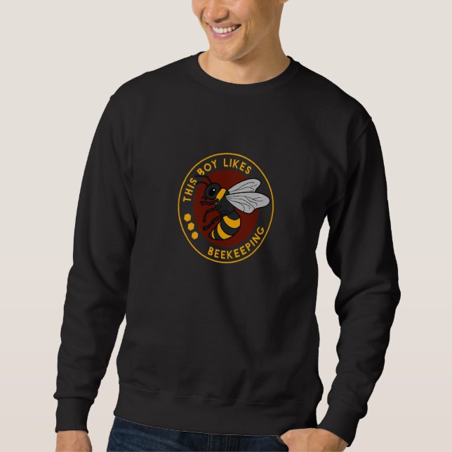 Sweatshirt Garçon aime l'apiculture miel Citation ironique Ab (Devant)