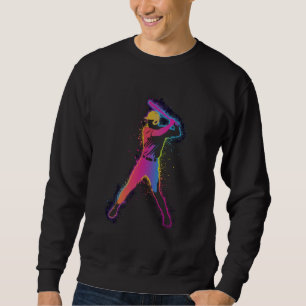 Sweatshirt Garçon Coloré Baseball Enfant Homme Drip Frappeur 