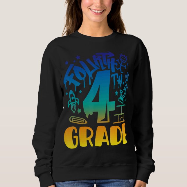 Sweatshirt Garçon de 4e année Premier jour de l'enseignant de (Devant)