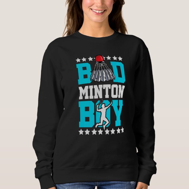 Sweatshirt Garçon de badminton Nom Définition Volant Badminto (Devant)