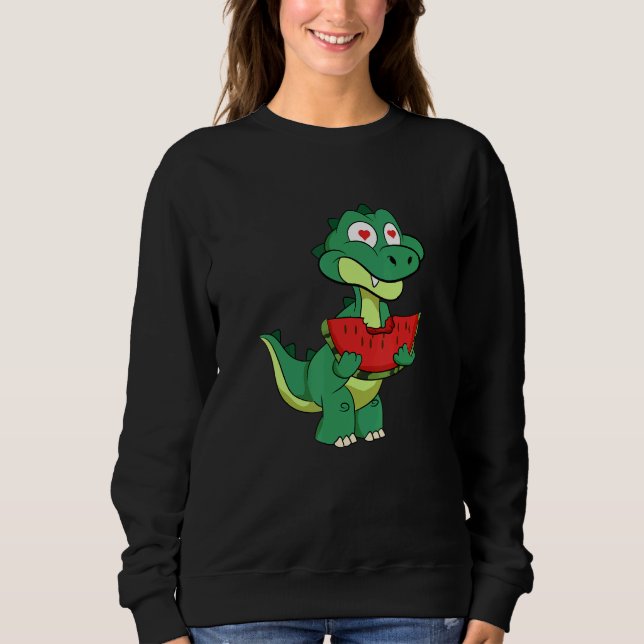 Sweatshirt Garçon de fruit tropical d'été de dinosaure Dino M (Devant)