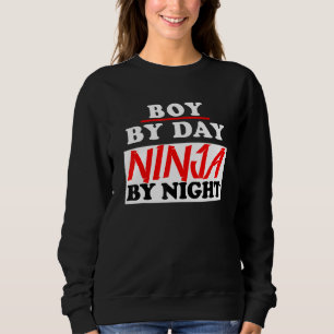 Sweatshirt Garçon Par Jour Ninja Par Night Jeu Ninja