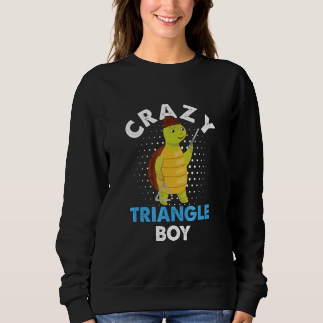 Sweatshirt Garçon Triangle Fou Instrument de Musique Tortue (Devant)